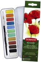 Aquarelverf Derwent 12 kleuren assorti-2