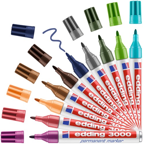 Viltstift edding 3000 rond 1.5-3mm grijs-3