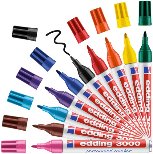 Viltstift edding 3000 rond 1.5-3mm zwart-1