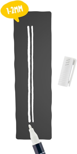 Krijtstift Securit SMA-100 rond wit 1-2mm blister à 4 stuks-2