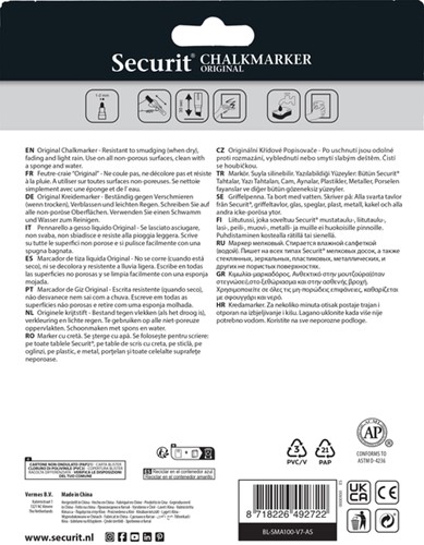 Krijtstift Securit SMA-100 rond ass 1-2mm blister à 7 stuks-5