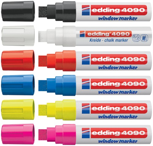 Krijtstift edding 4090 window schuin 4-15mmzwart bister à 1 stuk-3