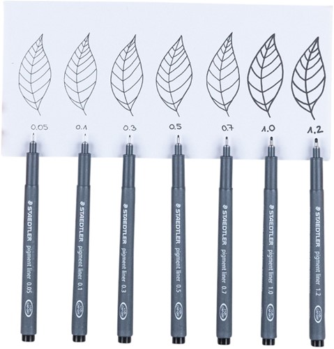 Fineliner Staedtler Pigment 308 zwart 0.2mm-4