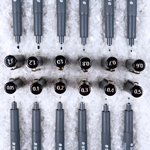 Fineliner Staedtler Pigment 308 zwart 0.2mm-3