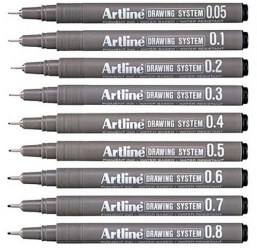Fineliner Artline technisch 0.7mm zwart-2