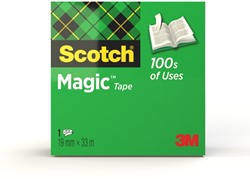 Plakband Scotch Magic 810 19mmx33m onzichtbaar mat