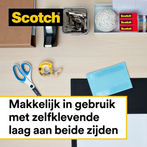 Plakband Scotch 665 12mmx22.8m dubbelzijdig-4