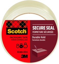 Verpakkingstape Scotch Secure Seal 50mmx50m transparant