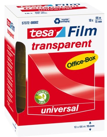 Plakband Tesa film 15mmx66m transparant