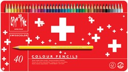 Kleurpotloden Caran d'Ache Swisscolor aquarel 40 stuks assorti
