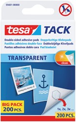 Kleefpads tesa® TACK dubbelzijdig transparant 200 stuks 200 stuks