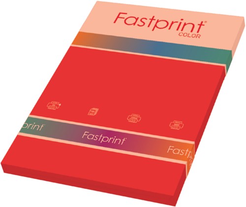 Kopieerpapier Fastprint A4 80gr felrood 100vel