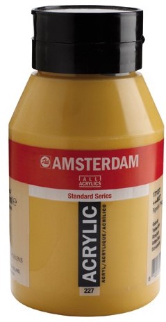 Amsterdam Acryl verf - standaard serie 1000ml - Talens 227 Gele oker