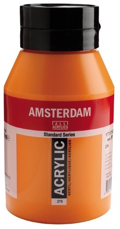 Amsterdam Acryl verf - standaard serie 1000ml - Talens 276 Azo oranje