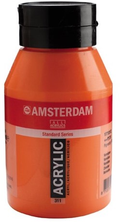 Amsterdam Acryl verf - standaard serie 1000ml - Talens 311 Vermiljoen
