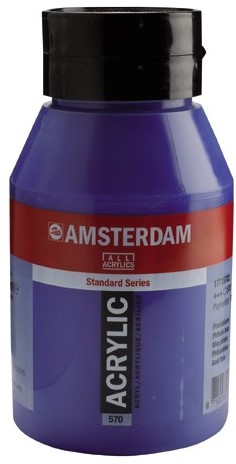 Amsterdam Acryl verf - standaard serie 1000ml - Talens 570 Phtaloblauw