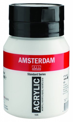 Amsterdam Acryl verf - standaard serie 500ml - Talens 105 Titaanwit