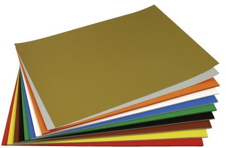 Gekleurd tekenpapier 130gr. / 50x70cm. / per vel / Metallic Zilver - 060