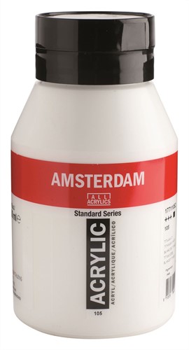 Amsterdam Acryl verf - standaard serie 1000ml - Talens 105 Titaanwit  